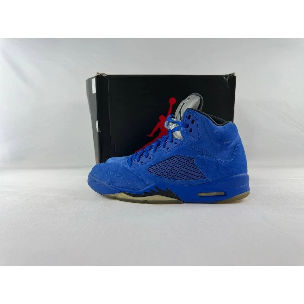 Nike Air Jordan 5 Retro 'Blue Suede' 2017 136027-401 Men's Size 12